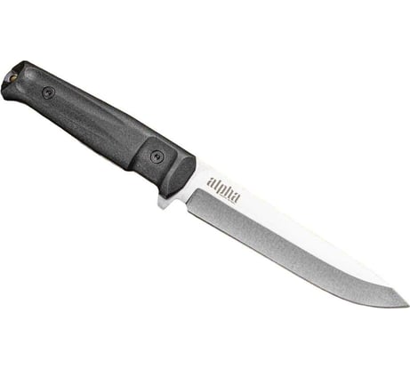 Туристический нож Kizlyar Supreme Alpha сталь 420HC, StoneWash, рукоять из черного кратона 4650065059831