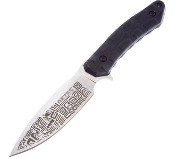 Туристический нож Kizlyar Supreme Aztec сталь D2, StoneWash, рукоять из G10, в кожаном чехле 4650065059725