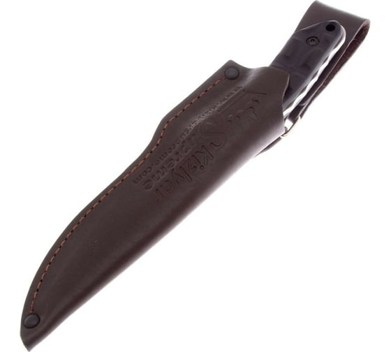 Туристический нож Kizlyar Supreme Aztec сталь D2, StoneWash, рукоять из G10, в кожаном чехле 4650065059725