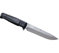 Туристический нож Kizlyar Supreme Alpha сталь AUS-8, TacWash, рукоять из черного кратона 4650065057295