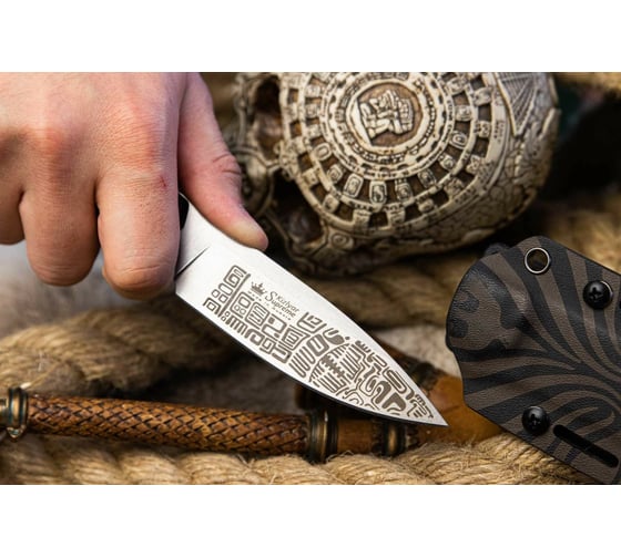Туристический нож Kizlyar Supreme Aztec сталь D2, StoneWash, рукоять из G10, в Кайдексе 4610094290742