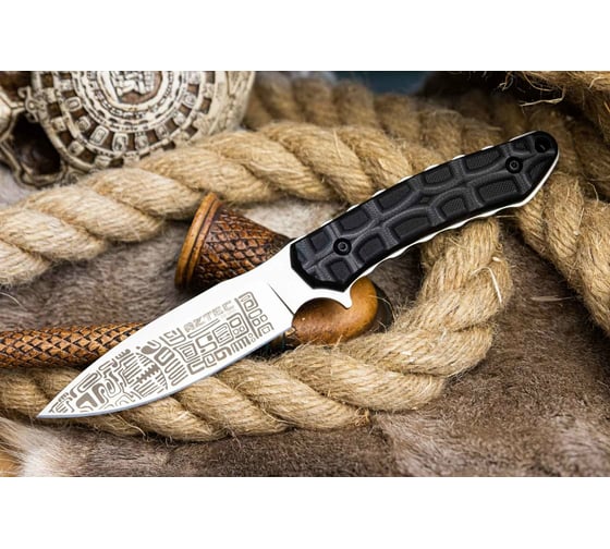 Туристический нож Kizlyar Supreme Aztec сталь D2, StoneWash, рукоять из G10, в Кайдексе 4610094290742