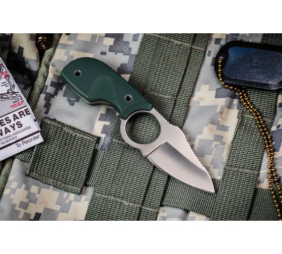 Туристический нож Kizlyar Supreme Amigo X сталь D2, Satin, рукоять из зеленого G10 4650065056137