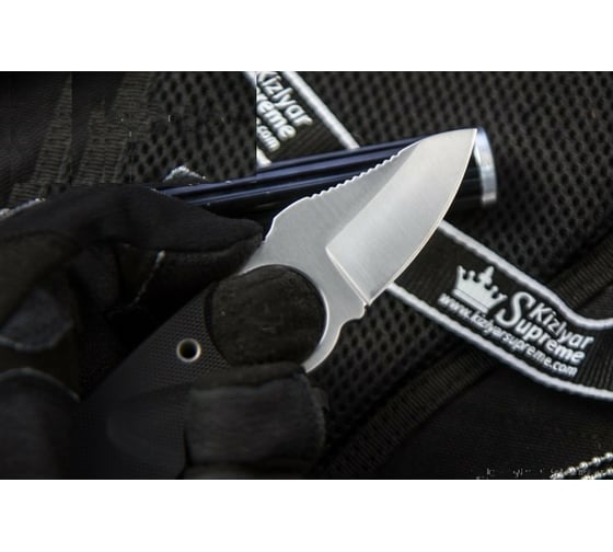 Туристический нож Kizlyar Supreme Amigo X сталь AUS-8 Satin, рукоять из черного G10 4650065056052