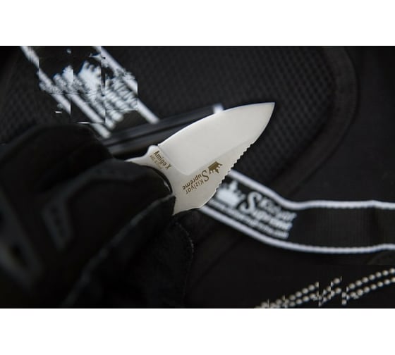 Туристический нож Kizlyar Supreme Amigo X сталь AUS-8 Satin, рукоять из черного G10 4650065056052
