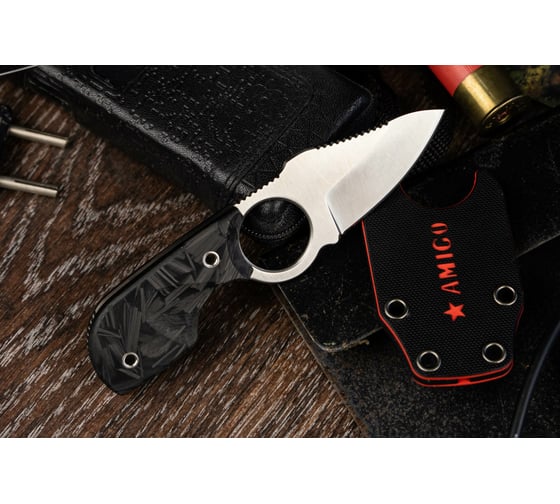 Туристический нож Kizlyar Supreme Amigo X сталь CPM S35VN, Satin, рукоять из карбона 4650065050784