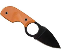 Туристический нож Kizlyar Supreme Amigo Z сталь AUS-8, Black, Titanium, рукоять из оранжевого G10 4650065056175