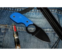 Туристический нож Kizlyar Supreme Amigo Z сталь D2 Black, Titanium, рукоять из синего G10 4650065056212