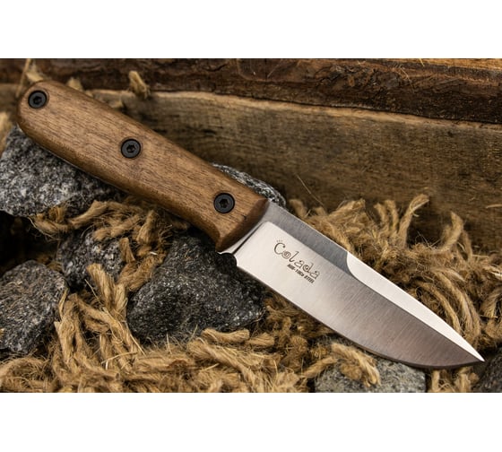 Туристический нож Kizlyar Supreme Colada сталь AUS-10, Cobalt, StoneWash, рукоять из Кавказского ореха 4610094291640