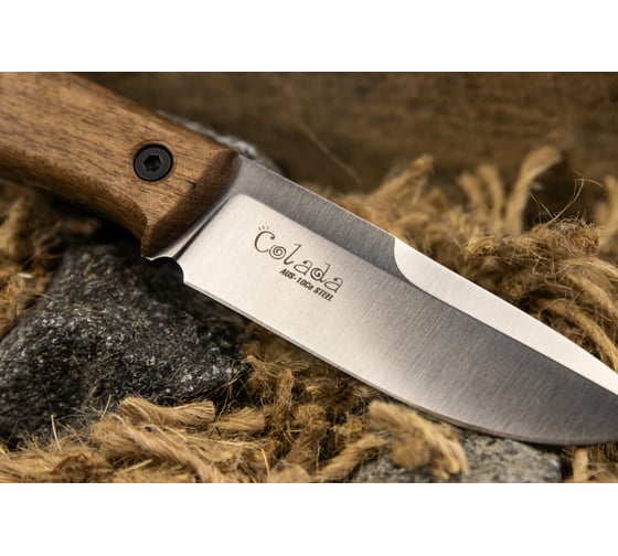 Туристический нож Kizlyar Supreme Colada сталь AUS-10, Cobalt, StoneWash, рукоять из Кавказского ореха 4610094291640