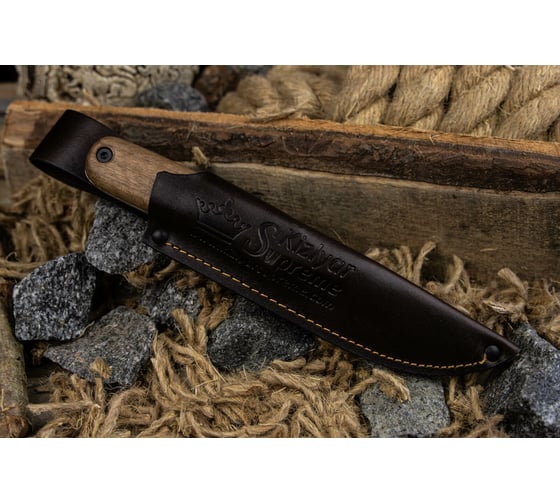 Туристический нож Kizlyar Supreme Colada сталь AUS-10, Cobalt, StoneWash, рукоять из Кавказского ореха 4610094291640