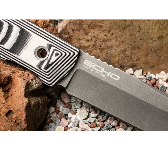 Туристический нож Kizlyar Supreme Echo сталь AUS-8, TacWash, рукоять из G10 Kydex 4650065057592