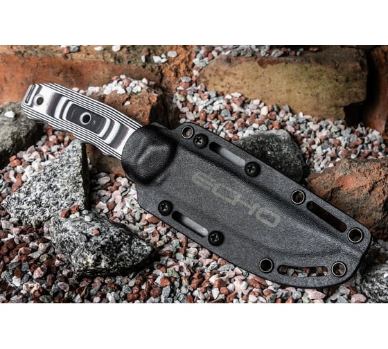 Туристический нож Kizlyar Supreme Echo сталь AUS-8, TacWash, рукоять из G10 Kydex 4650065057592
