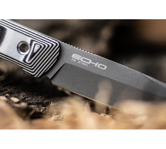 Туристический нож Kizlyar Supreme Echo сталь D2, TacWash, рукоять из G10 Kydex 4650065057639
