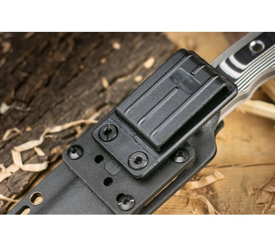 Туристический нож Kizlyar Supreme Echo сталь D2, TacWash, рукоять из G10 Kydex 4650065057639