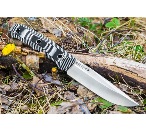 Туристический нож Kizlyar Supreme Echo сталь Niolox, StoneWash, рукоять из G10 4650065059411