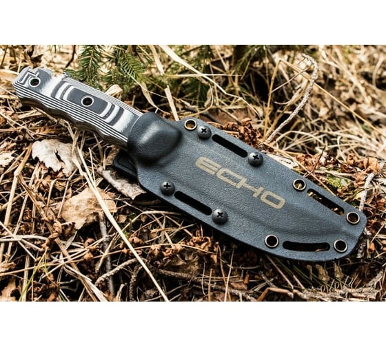 Туристический нож Kizlyar Supreme Echo сталь Niolox, StoneWash, рукоять из G10 4650065059411
