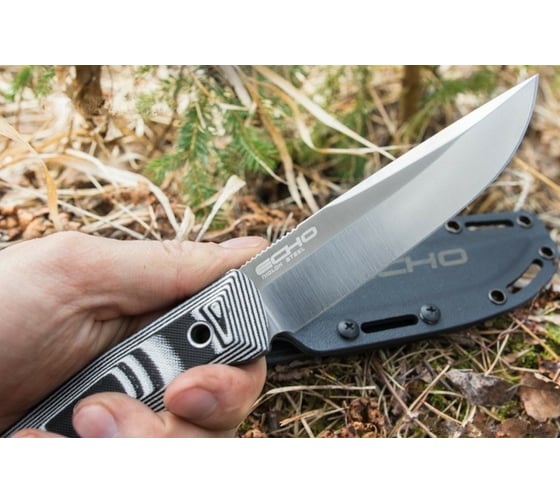 Туристический нож Kizlyar Supreme Echo сталь Niolox, StoneWash, рукоять из G10 4650065059411