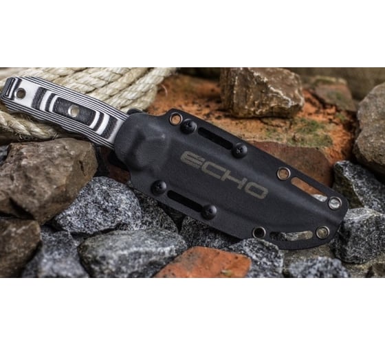 Туристический нож Kizlyar Supreme Echo сталь K340, StoneWash, рукоять из G10 Kydex 4650065057653