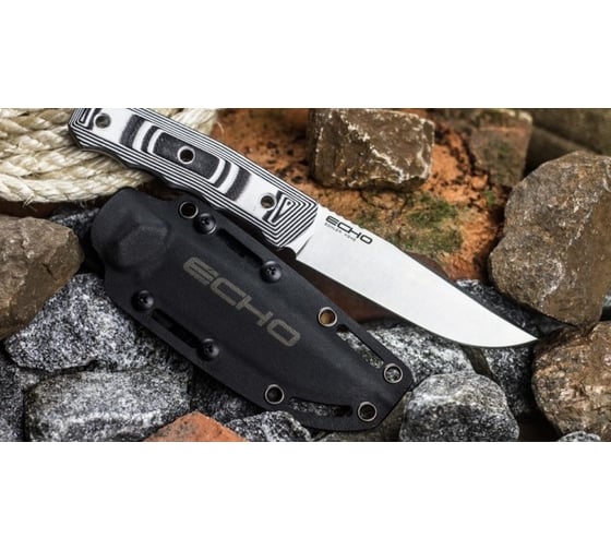 Туристический нож Kizlyar Supreme Echo сталь K340, StoneWash, рукоять из G10 Kydex 4650065057653