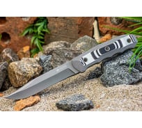 Туристический нож Kizlyar Supreme Enzo сталь AUS-8, TacWash, рукоять из G10 Kydex 4650065058612