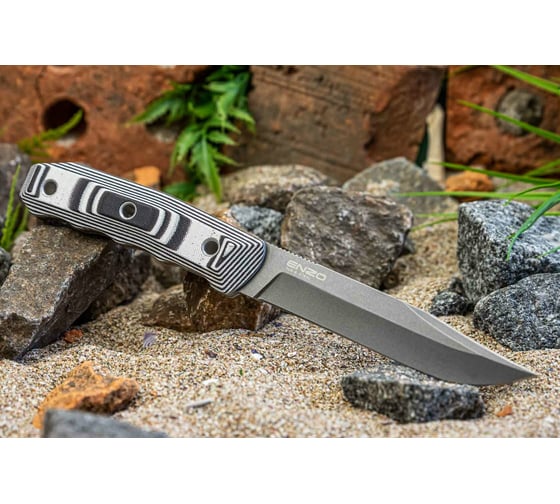 Туристический нож Kizlyar Supreme Enzo сталь AUS-8, TacWash, рукоять из G10 Kydex 4650065058612