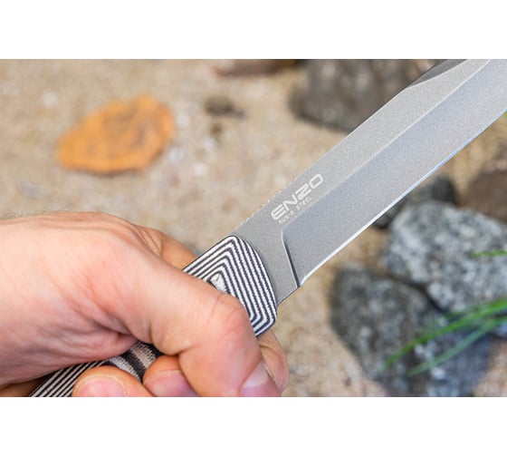 Туристический нож Kizlyar Supreme Enzo сталь AUS-8, TacWash, рукоять из G10 Kydex 4650065058612
