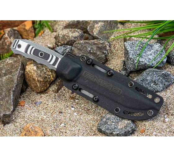 Туристический нож Kizlyar Supreme Enzo сталь AUS-8, TacWash, рукоять из G10 Kydex 4650065058612