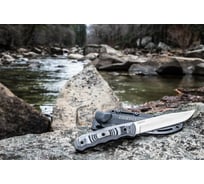 Туристический нож Kizlyar Supreme Enzo сталь D2, TacWash, рукоять из G10 Kydex 4650065059497