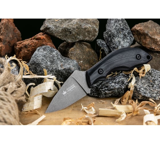 Туристический нож Kizlyar Supreme Hammy сталь PGK, TacWash, рукоять из черного G10 4650065059527
