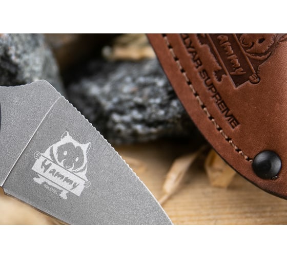 Туристический нож Kizlyar Supreme Hammy сталь Sleipner, StoneWash, рукоять из черного G10 4650065059688