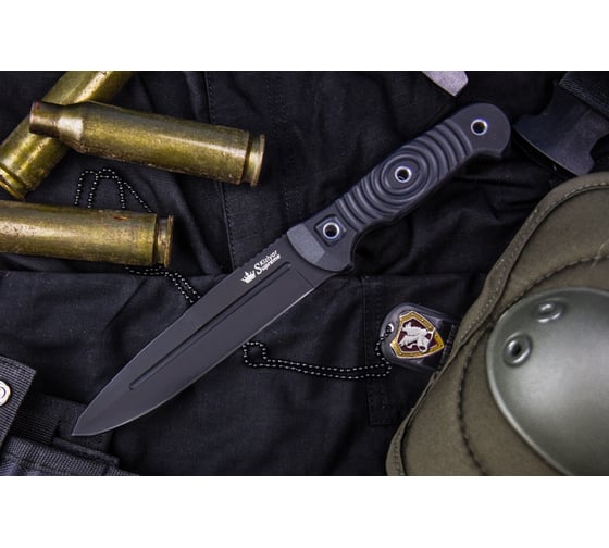 Туристический нож Kizlyar Supreme Legion сталь AUS-8, Black Titanium, рукоять из G10 4650065050913