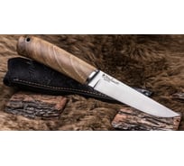 Туристический нож Kizlyar Supreme Malamute сталь Niolox, StoneWash, рукоять из Кавказского ореха 4650065057752