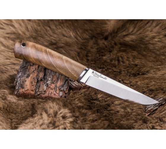 Туристический нож Kizlyar Supreme Malamute сталь Niolox, StoneWash, рукоять из Кавказского ореха 4650065057752