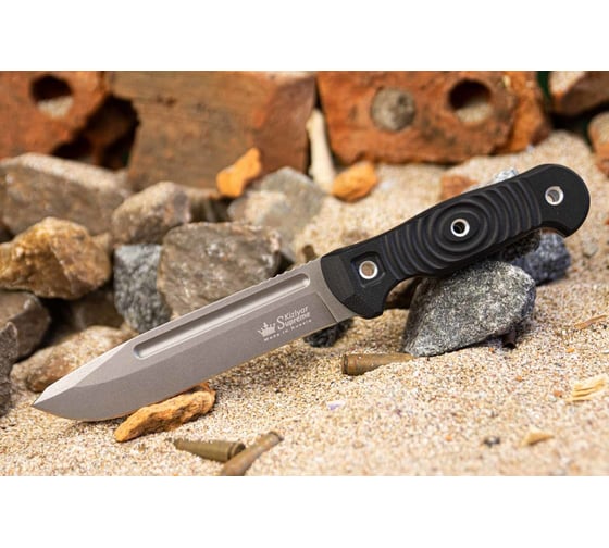 Туристический нож Kizlyar Supreme Maximus сталь D2, TacWash, рукоять из G10 4650065057820
