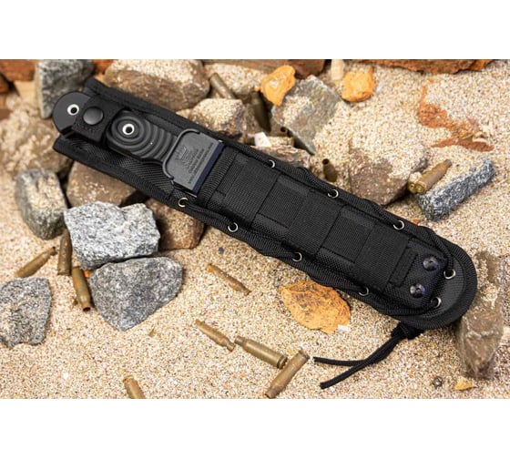 Туристический нож Kizlyar Supreme Maximus сталь D2, TacWash, рукоять из G10 4650065057820