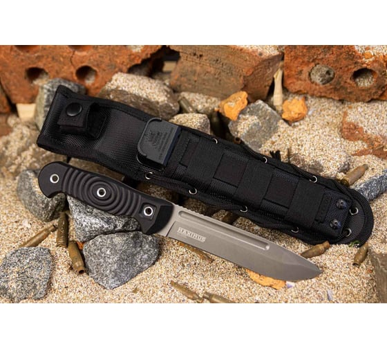 Туристический нож Kizlyar Supreme Maximus сталь D2, TacWash, рукоять из G10 4650065057820