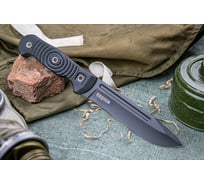 Туристический нож Kizlyar Supreme Maximus сталь AUS-8, Black Titanium, рукоять из G10 4650065052177