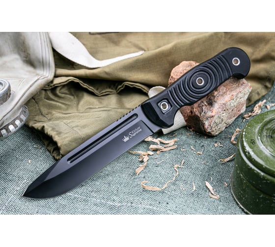 Туристический нож Kizlyar Supreme Maximus сталь AUS-8, Black Titanium, рукоять из G10 4650065052177