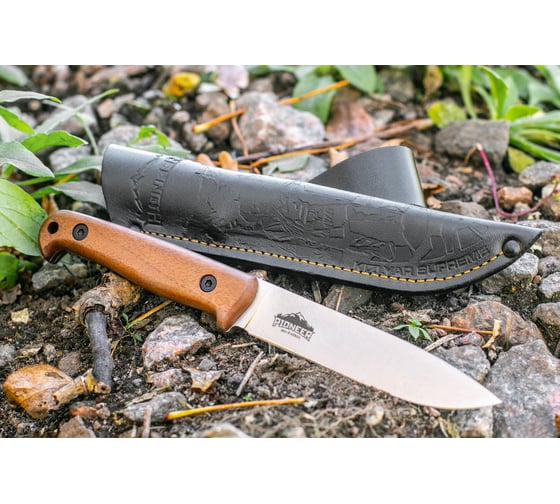 Туристический нож Kizlyar Supreme Pioneer сталь AUS-8, StoneWash, рукоять из Кавказского ореха 4650065056885