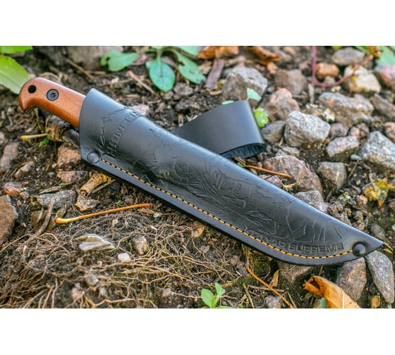 Туристический нож Kizlyar Supreme Pioneer сталь AUS-8, StoneWash, рукоять из Кавказского ореха 4650065056885