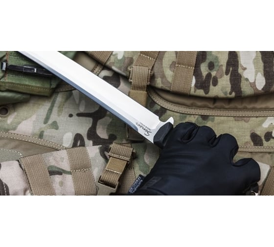 Туристический нож Kizlyar Supreme Sensei сталь AUS-8, StoneWash, рукоять из черного кратона 4650065058148