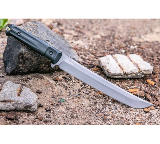 Туристический нож Kizlyar Supreme Sensei сталь D2, TacWash, рукоять из черного кратона 4650065058209