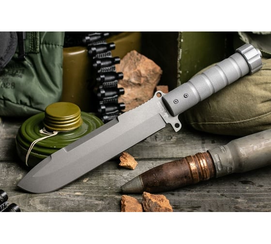 Туристический нож Kizlyar Supreme Survivalist X сталь D2, TacWash, алюминиевая рукоять 4650065059626 1