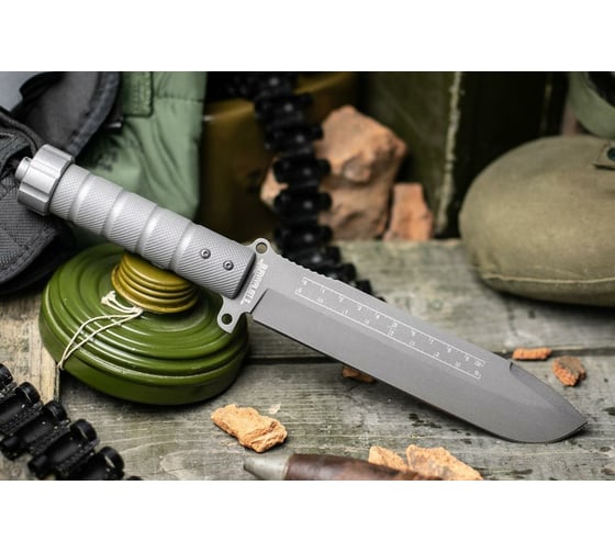 Туристический нож Kizlyar Supreme Survivalist X сталь D2, TacWash, алюминиевая рукоять 4650065059626
