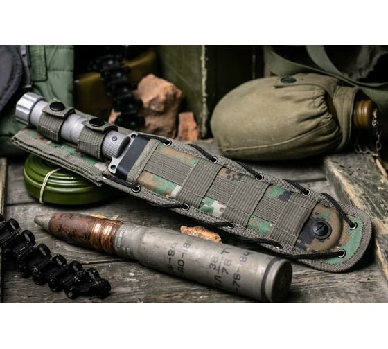 Туристический нож Kizlyar Supreme Survivalist X сталь D2, TacWash, алюминиевая рукоять 4650065059626