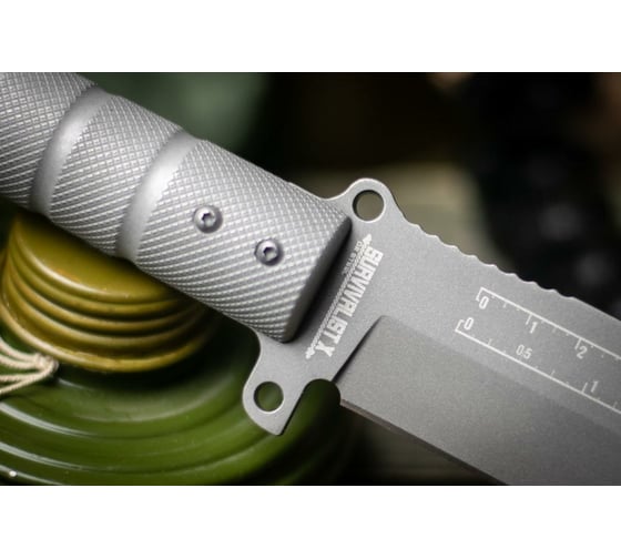 Туристический нож Kizlyar Supreme Survivalist X сталь D2, TacWash, алюминиевая рукоять 4650065059626