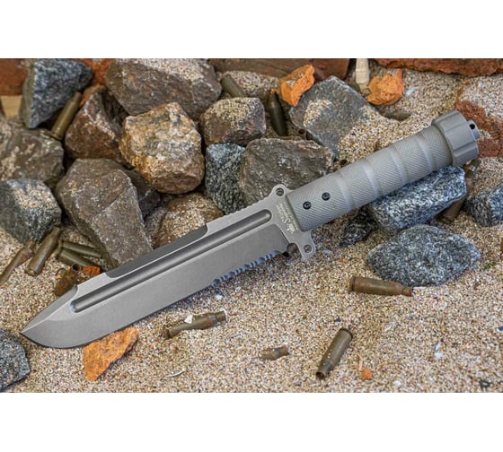 Туристический нож Kizlyar Supreme Survivalist X сталь D2, TacWash, Serrated алюминиевая рукоять 4650065058940