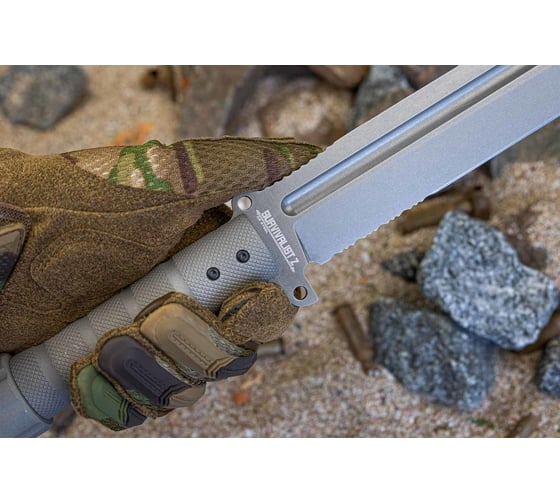 Туристический нож Kizlyar Supreme Survivalist X сталь D2, TacWash, Serrated алюминиевая рукоять 4650065058940