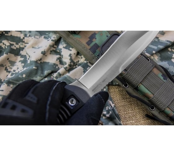 Туристический нож Kizlyar Supreme Vendetta сталь AUS-8, StoneWash, рукоять из G10 4650065051033